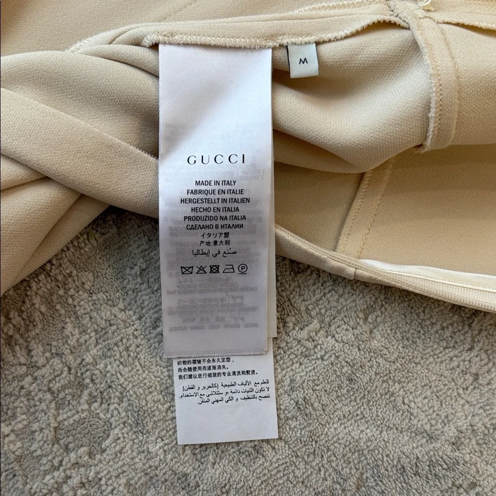 Gucci Cream Midi Dress with Belt - Picture 10 of 15